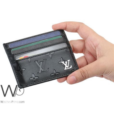 louis vuitton card holder mens black